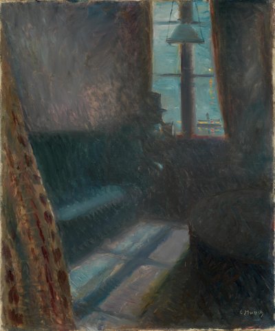 Nacht door Edvard Munch